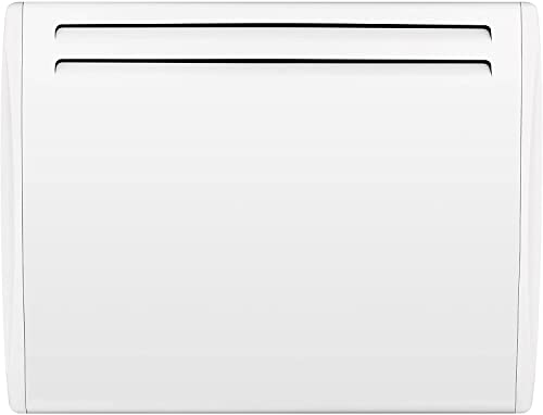 MYLEK Ceramic Panel Heater - Electric Radiator 1000W - Thermostat with Programmable Timer LCD Display - Wall Mounted Slim, IP24 Bathroom, LOT 20 Eco Energy Efficient (White 1KW)