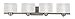 Quoizel PF8604ES Pacifica Wave Pattern Glass Bath Vanity Wall Lighting, 4-Light, 400 Watts, Empire Silver (7"H x 34"W)