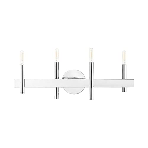 Livex Lighting 15584-91 4 Light Brushed Nickel Bath Vanity by Livex - Image 3