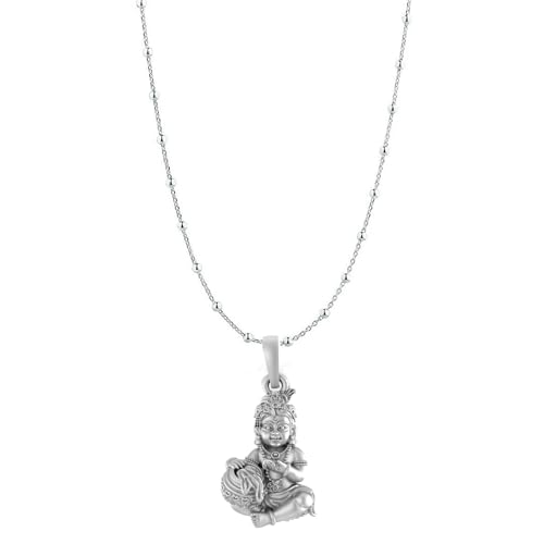 Chaîne Kanhaiya en argent 925 le cadeau spirituel parfait pour célébrer la famille