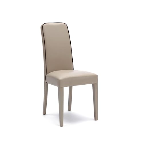 Mondo Viro 4pcs Chaise de salle à manger rembourrée Anita moderne en simili cuir Stones cm 46x59 99h (Beige)