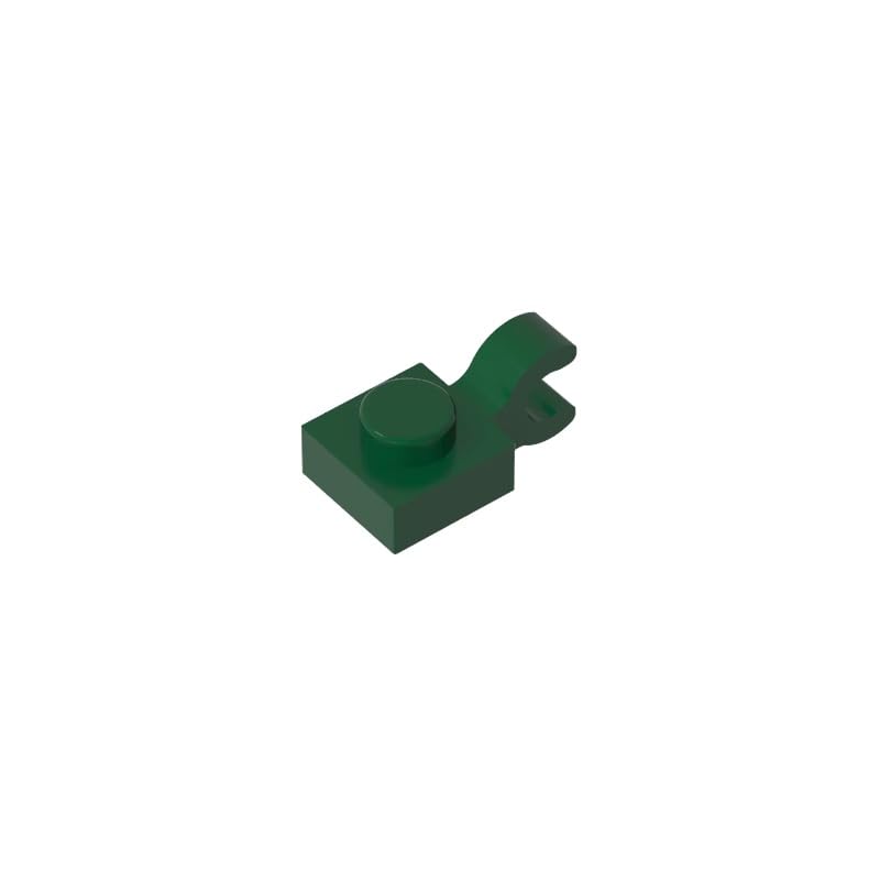 Gobricks 6019 Hinge Plate Plate Special 1x1 with Clip Horizontal [Thick U Clip] 50 Pieces GDS-813 Compatible with Lego Building Blocks Color:Dark Green — image 1