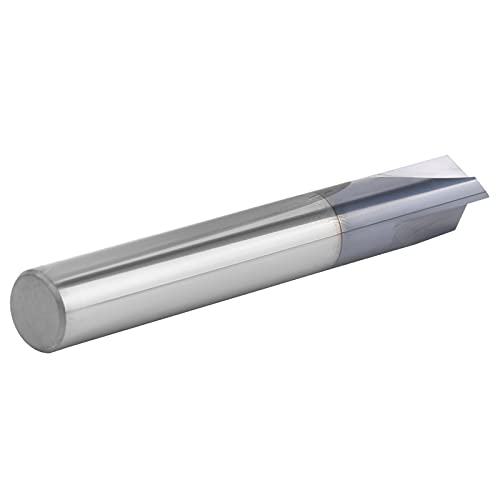 Yosoo Chamfer End Mill, 3 Flute Carbide End Mill for Chamfering, CNC Chamfer, 3 Flutes, 120 Degree V Groove Router Bit, V-Groove Engraving Bit, V-Point Router (D10*120°*75L)