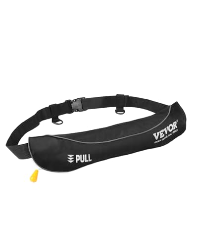 VEVOR Manual Inflatable Belt Pack for Adults, 105N Buoyancy, Over 80 Pounds and Up to 59 in Waist...
