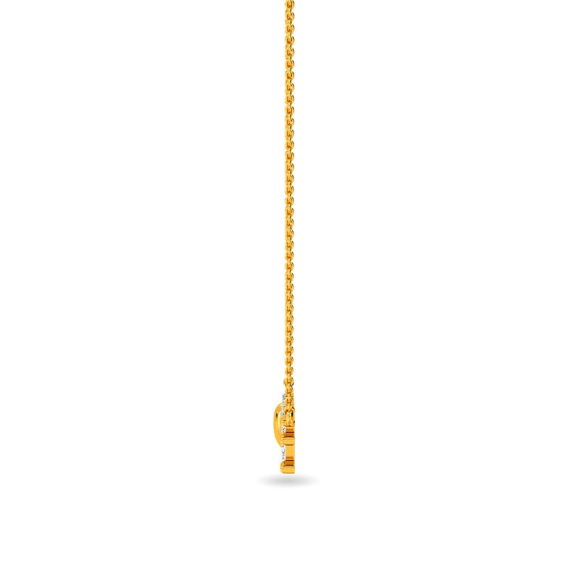 Image of KISNA JEWELS 18K BIS Hallmark Pure Yellow Gold & SI Real Diamond Pendant for Women