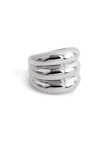 Bague Dune femme acier rhodié tailles 10 12 14 16 18 Singularu