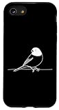 Custodia per iPhone SE (2020) / 7 / 8 Junco Line Art Amante degli Uccelli