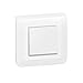 Mozaikowy wyłącznik lub wyłącznik z płytą i mocowaniem śrubowym 10AX/250V - 2 moduły - Staje się oświetlony lub wskaźnik ze wskaźnikiem mozaickim Easy-LED - 82x82x24mm - Biały - 099200 - Legrand