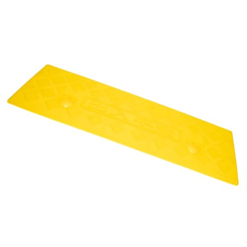 BESTYASH 2 piezas rampas de goma resistentes para entrada de coches y umbrales, amarillas, antideslizantes, multiuso para sillas de ruedas, scooters y acceso vehicular miniatura 1