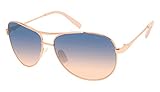 Jessica Simpson J106 Iconic Metal UV Protective Women's Aviator Sunglasses. Glam Gifts for Women, 59 mm