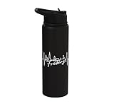 Freiburg Skyline Heartbeat German Heart I Love Freiburg Stainless Steel Insulated Water Bottle