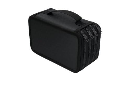 Estojo Box/Estojo Escolar/Estojo de Lápis/Estojo Com 4 Níveis E Zíper 72 Canetas Divisórias/ Grande Capacidade (Cor Masculino)