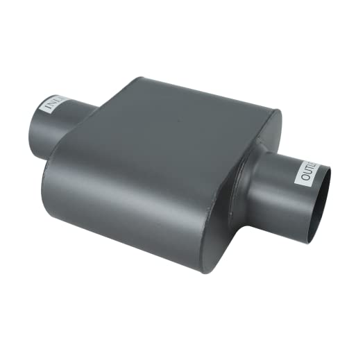 Image of Pair of Single Chamber Performance Race Muffler 3 inch Center /Center Universal Steel Muffler (3 Inch)