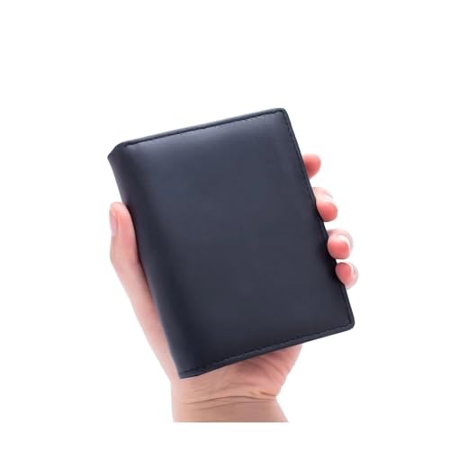 wallet Leather Wallets Men Coin Purse Vintage Vertical Short Credit Card Holder Money Bag Men's Wallet Portable(C556 black)2