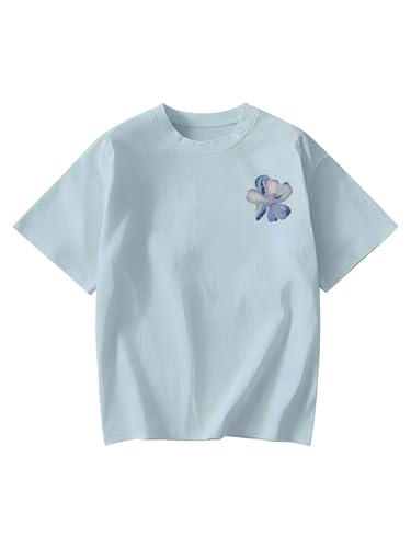 Image of RoseSeek Women's Hawaiian Shirts Tropical Graphic Tees Crewneck Short Sleeve Vacation Summer T Shirt