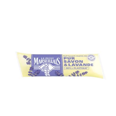 Le Pe Marseillais - Recarga de detergente para manos, jabón puro y lavanda (rollo cervical de 250 ml, jabón líquido con ingredientes naturales 92%) – Envase con un 80% de plástico*
