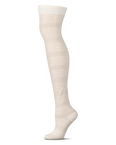 Image of MeMoi Women's Variegated Sheer Stripe Over The Knee Socks