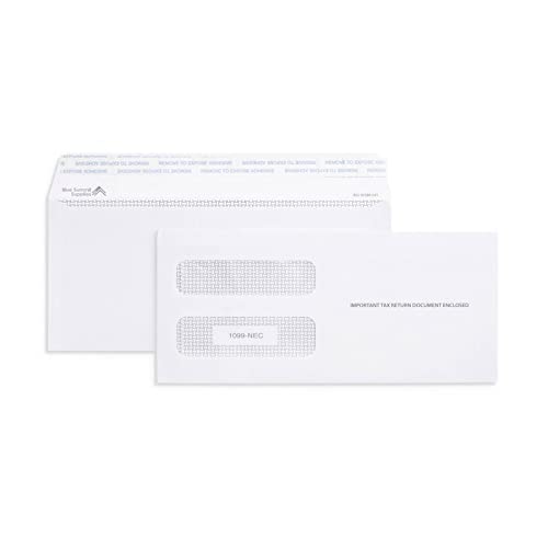 Blue Summit Supplies 500 1099 Nec Tax Form Envelopes, Fits 3 Part 1099 Nec 2022 Forms, 3 13/16’’ X 8 3/8’’, Peel And Seal #TOP3