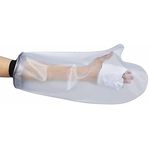Waterproof Arm Cast Cover for Shower, Protector Arm Sleeve,Also for Bandages and Plasters,Watertight Seal,Reusable-Half Hand Cover
