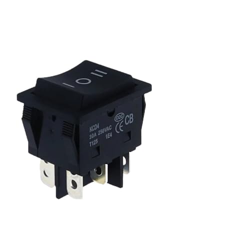 Interrupteur de courant alternatif KCD4 30A à bascule robuste avec contacts en argent