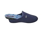 Biorelax Zapatillas de Estar por casa/Mujer Apto Plantilla ortopedica/Plantilla Extraible/Empeine :Suapel/Color Azul Azafata/Talla 40