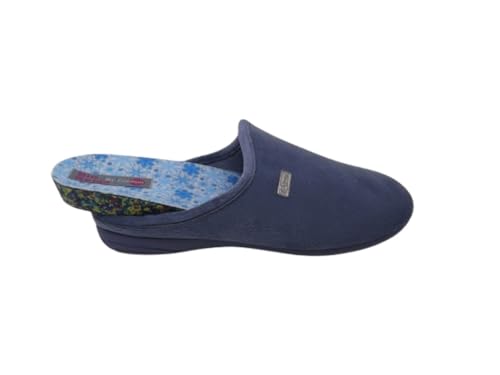 Biorelax Zapatillas de Estar por casa/Mujer Apto Plantilla ortopedica/Plantilla Extraible/Empeine :Suapel/Color Azul Azafata/Talla 38