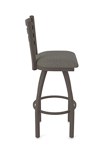 Butaco giratorio HBS 410 Jackie de 25" con acabado bronce y asiento Graph Chalice miniatura 6