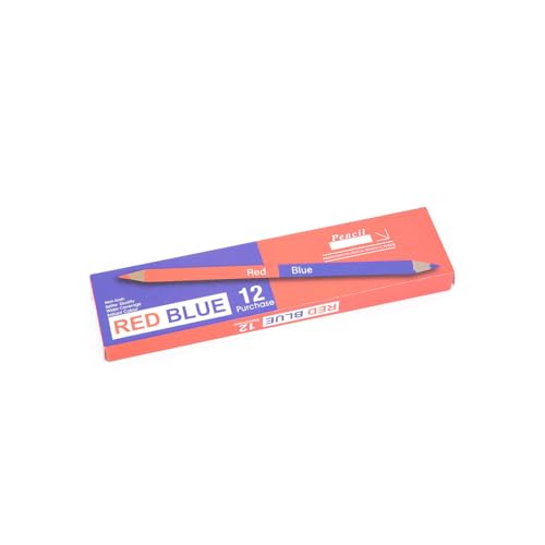 赤青鉛筆 12本セット 色鉛筆 持ちやすい 赤青えんぴつ 5:5 赤 青 鉛 筆小学生 折れにくく 書きやすい シンプルデザイン 多機能 製図・デザイン用 学校 教室 自宅 オフィス 家庭 小学生用 子供用筆記用 かわいい (HB)