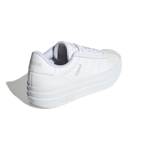 Image of adidas Womens Vl Court Bold Lace Up Sneakers Shoes Casual - Pink