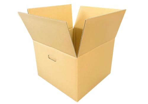 YDK ダンボール 【最強材質ｼﾘｰｽﾞ】 200g強化芯 120サイズ （10枚）【日本製 自社製造 工場直売】 強化 ダンボール箱 取っ手穴付 引越し 宅配 収納 強度 重量物 保管 文書 保存 （120-10枚）