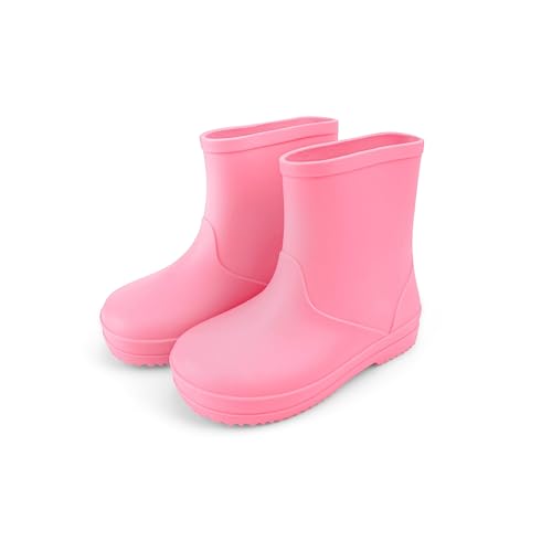 Avoogue Toddler Rain Boots Girls baby Kids Waterproof Shoes Boys Rain Boots Lightweight Adorable Cute Solid Rubber mud boots