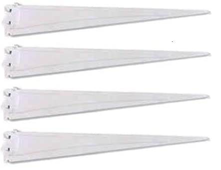 ClosetMaid 2853 ShelfTrack 12-Inch Locking Shelf Bracket, White - 4 Pack