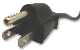 VOLEX 17629 POWER CORD, NEMA5-15P, 9FT, 15A, BLACK