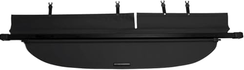 Coche Cubiertas de la Carga Traseras Retráctiles para Toyota Highlander Crown Kluger Third Gen 2014–2019,Equipaje, Sombra de Privacidad,Cargo Shade,Black