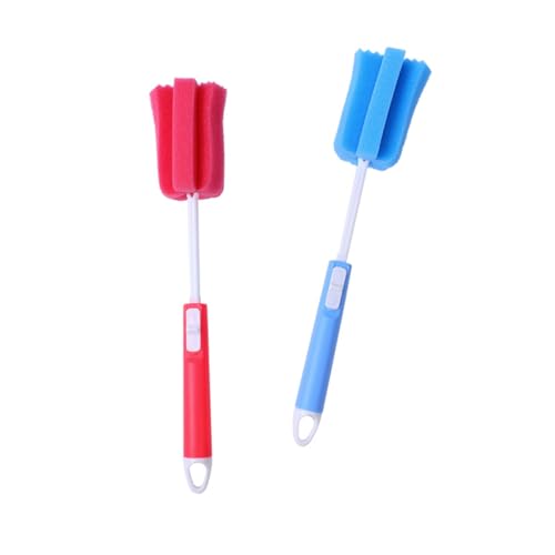 KOMBIUDA 3pcs Glass Washing Brush Sponge Bottle Brush Bottle Brush Bottle Cleaning Scrubber Bottles Cleaner Water Bottle Cleaner Sponge Material Cup Brush Bottle Cleaning Brush