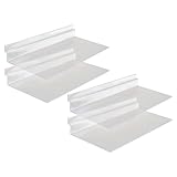 Cabilock Transparente Lamellenwandregale für Schuhe 4 Stück aus Bruchfestem Kunststoff Wandmontage Schuhpräsentation Platzsparendes Sneaker Display