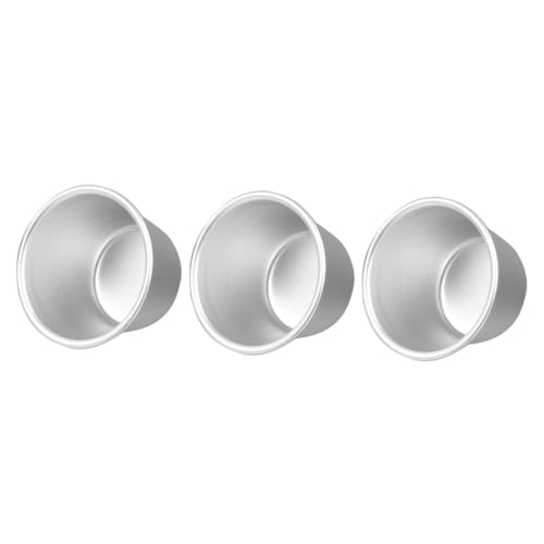 GRIRIW 3pezzi Stampi Per Torte Rotonde Alluminio Utensili Per Decorazione Dolci Stampo Per Muffin e Budini Per Cucina e Facile Da Pulire e Resistente Alla Corrosione