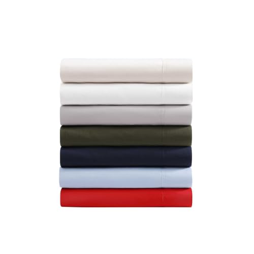 Image of Tommy Hilfiger - Twin XL Cotton Percale Soft Sheet Set with Pillowcase