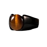 [ＴｉｎｇＴｉｎｇ　Ｒｏｓｅ] タイガーアイ サージカルステンレス リング メンズ 指輪 ブラック 16号