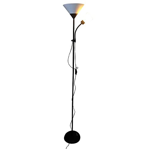 Luminária Chão duo floor Abajur pedestal Articulada Metal Lustre Coluna 1,72m