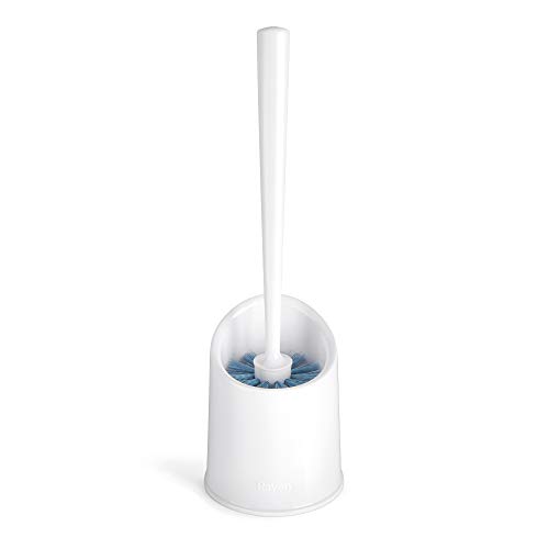 Rayen - WC-Bürste aus Qualitätsmaterialien, Kompaktes Design, Lange und Dichte Borsten, Effektive Reinigung, Weiß, Maße 37,5x11,5 cm