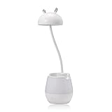 Cette petite lampe de bureau a beaucoup de fonctions, elle peut s'allumer, c'est également un porte-stylo, et a également la fonction de support de téléphone portable.