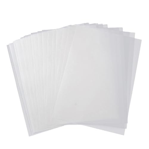 WRITWAA Papel Vegetal Translúcido A4 120 Hojas Papel para Dibujo Técnico y Calco para Bocetos Manualidades y Fotocopias Tamaño Estándar Alta Transparencia