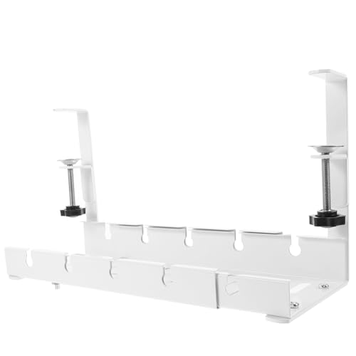 HONITANO Bandeja Organizadora Cables Bajo Escritorio Soporte Gestión Eléctrica Ordenada Rack Almacenaje Escritorio Oficina Blanco