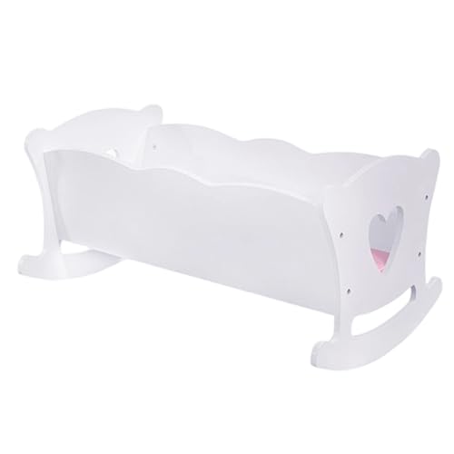 Juguete Cuna De Muñeca   Muebles de Guardería Infantil de Madera Interactivos Bonitos y Universales   Muebles con Mecena y Ropa de Cama para Muñecas,para Niños y Niñas, Preescolares y Alumnos de