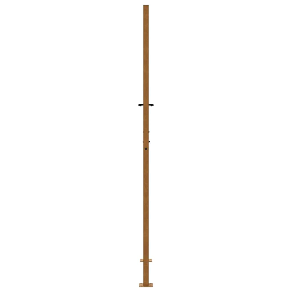 Generico Cancello da Giardino 105x205 cm in Acciaio corten con Design a Fiamma,Marrone,29.3kg,4100998