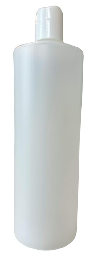 bark and lindy 32-Ounce Plastic Squeeze Bottles with Press Style Tops, Natural Color, For Shampoo, Soap (2)