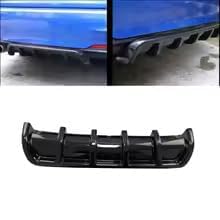 6 FIN Black Diffuser-Body Styling-Body Kit Rear/Front 3PC 4PC Splitters & Spoilers Various Type of Fin Diffusers and 2PC Big Small Sides ABS Mirror Covers & Wheel Arches Car Accessories-image-4