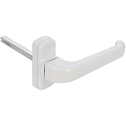 Amig - Manilla de Roseta para Puertas | Mod. EPSILON | 132 x 70 mm | Cuadradillo de 8 mm | Diseño Elegante y Sencillo | Manija de Agarre Ergonómico | Aluminio Blanco