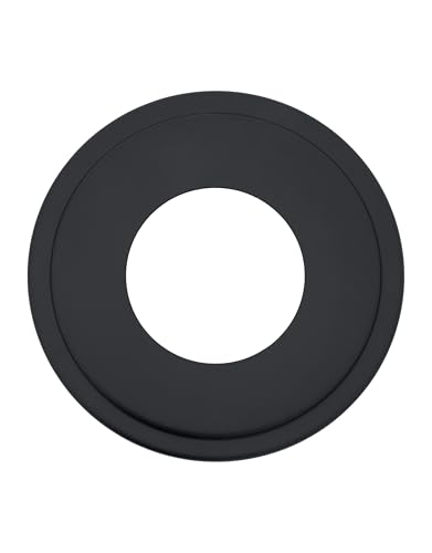 Image of The Can Converter Ceiling Medallion for Recessed Can Light - Home Improvement Decorative Steel Goof Ring & Cover Plate for 4'', 5'' & 6″ Cans, Small Ceiling Medallion for Chandeliers, Matte Black
